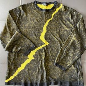 Versace V2 Men’s Black Yellow Sweater Crewneck